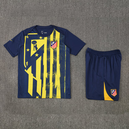 Atletico Madrid Shorts Set-Yellow and Blue
