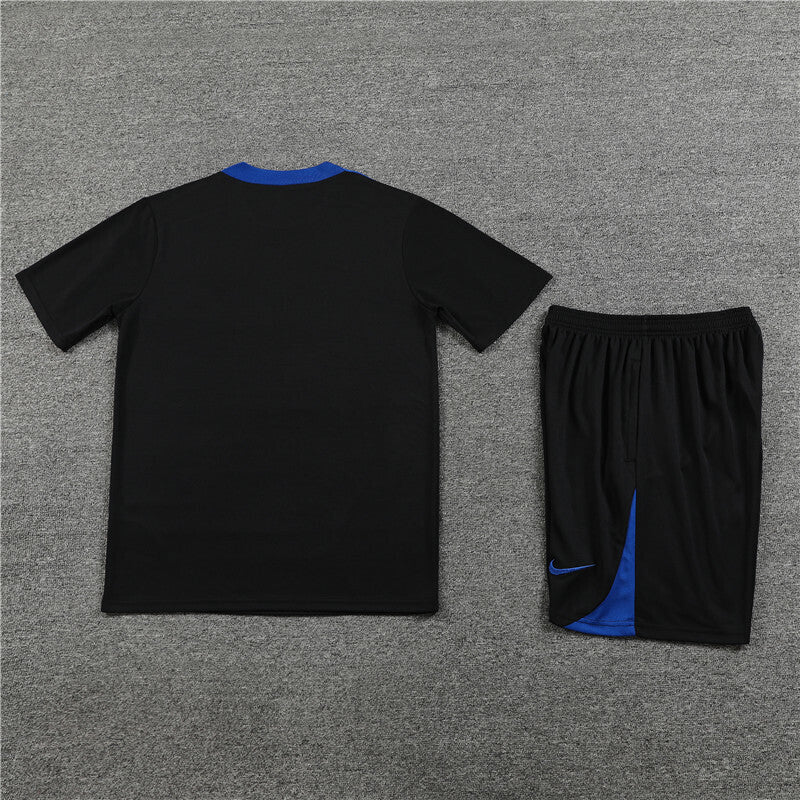 Netherlands Shorts Set-Black and Dark Blue