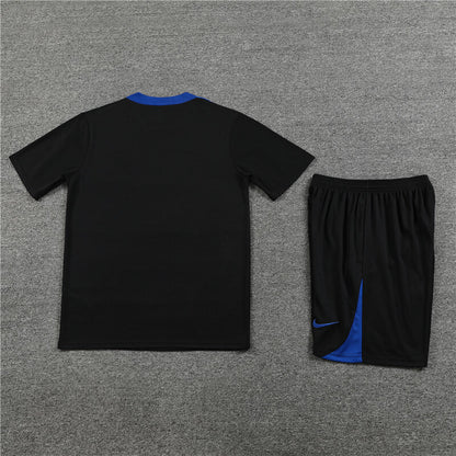 Netherlands Shorts Set-Black and Dark Blue
