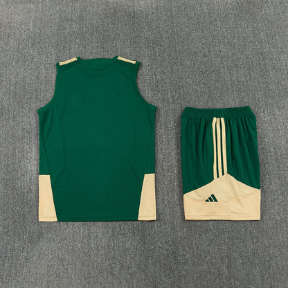 Real Madrid Vest Set-Dark Green and Cream