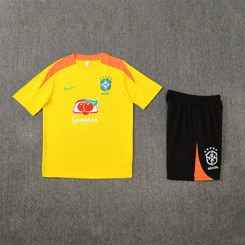 Brazil Shorts Set-Yellow and Black