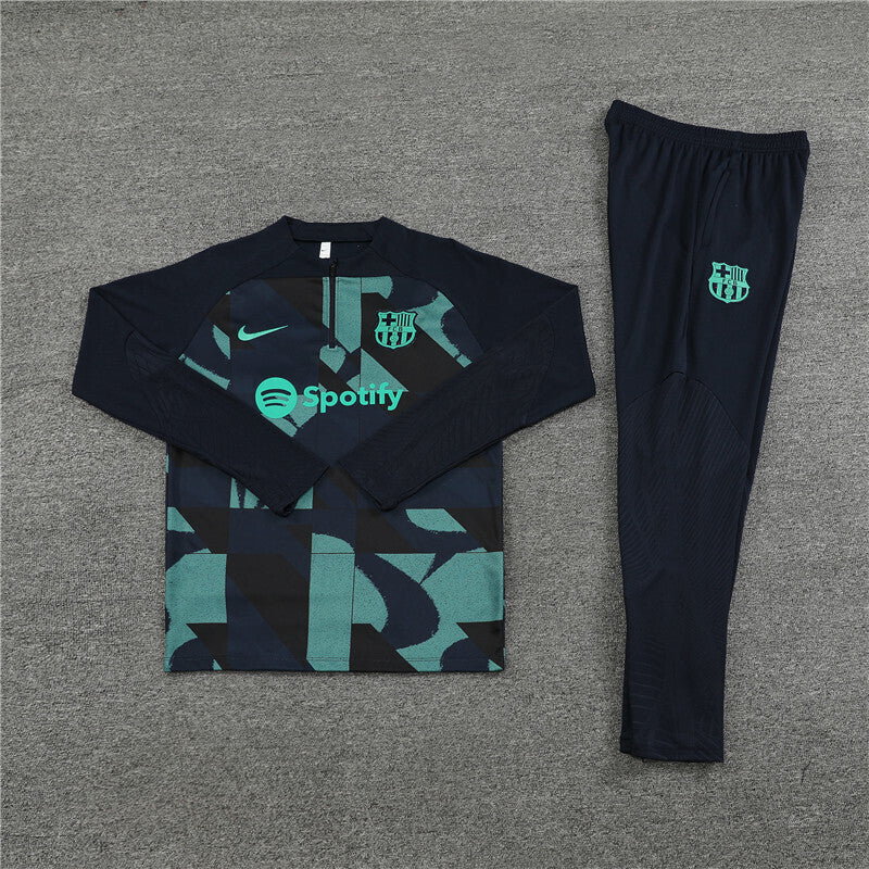 Barcelona Tracksuit-Black and Green