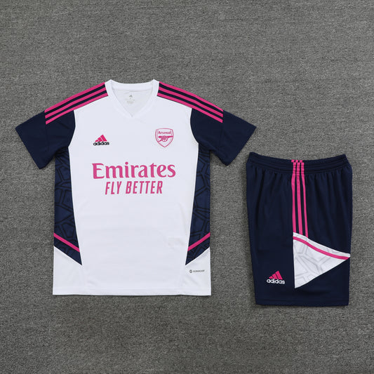 Arsenal Shorts Set-White and Navy Blue