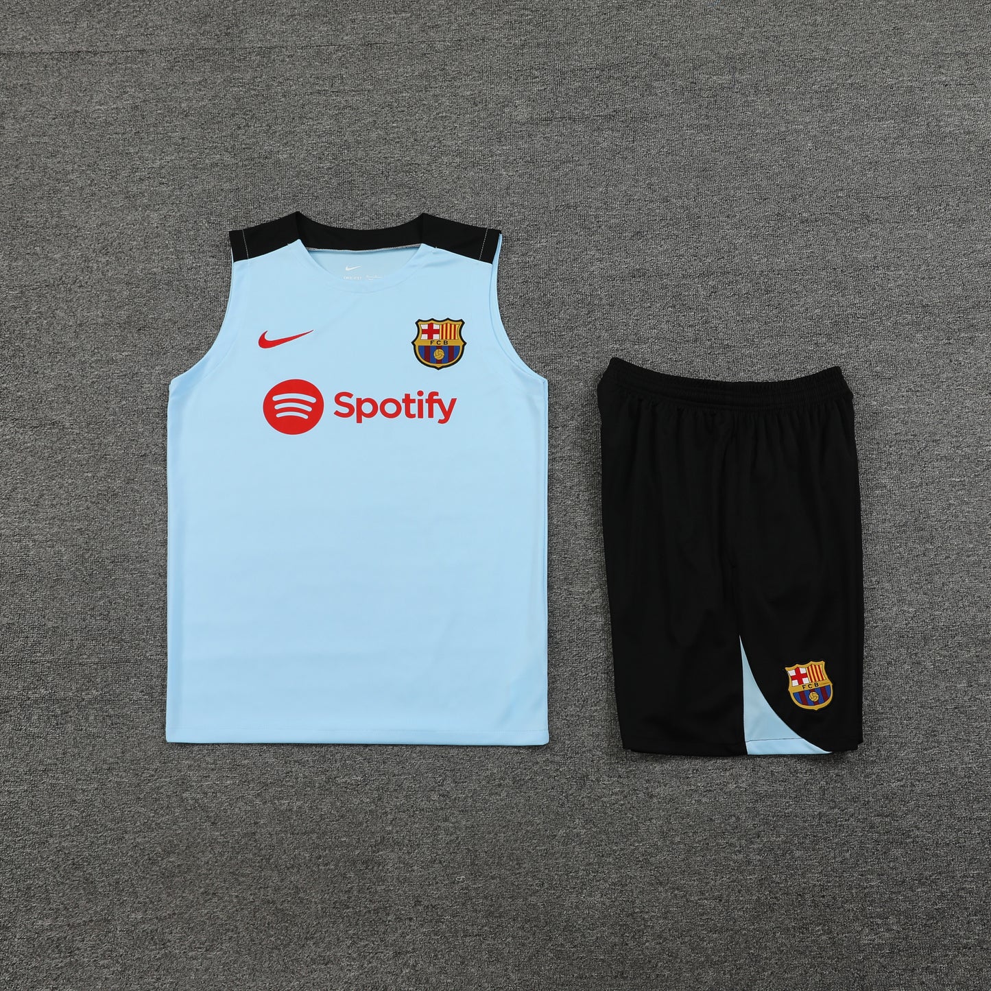 Barcelona Vest Set-Light Blue and Black