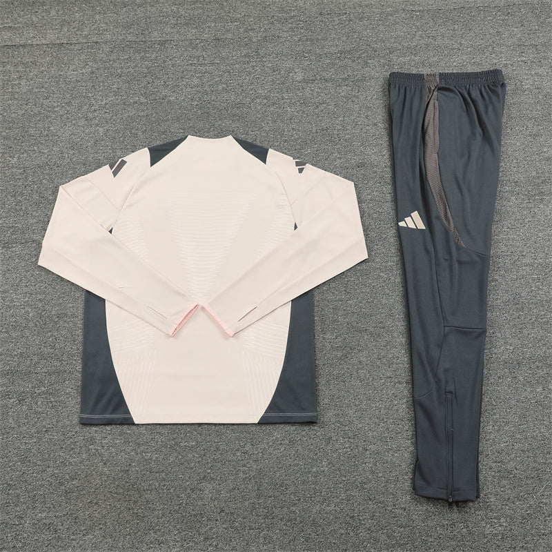 Real Madrid Tracksuit-Cream and Grey