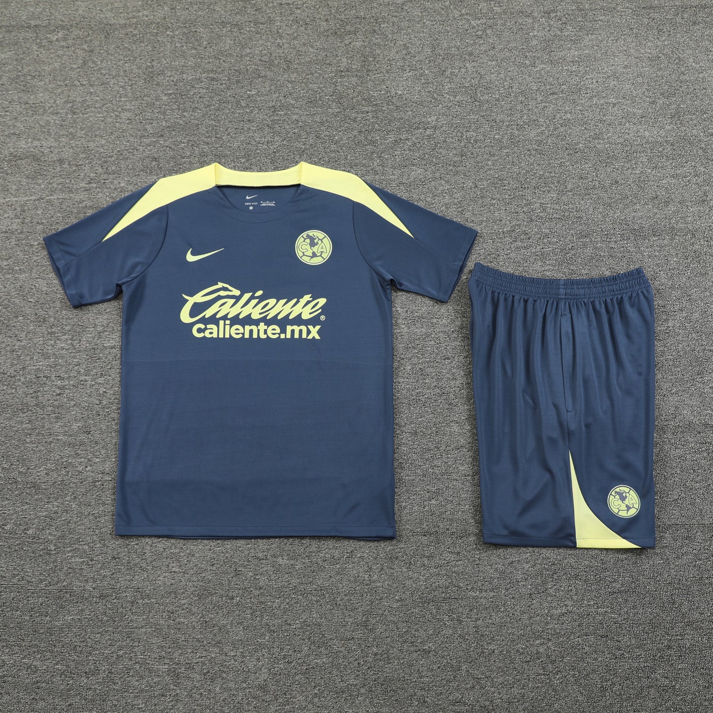Club America Shorts Set-Grey and Yellow