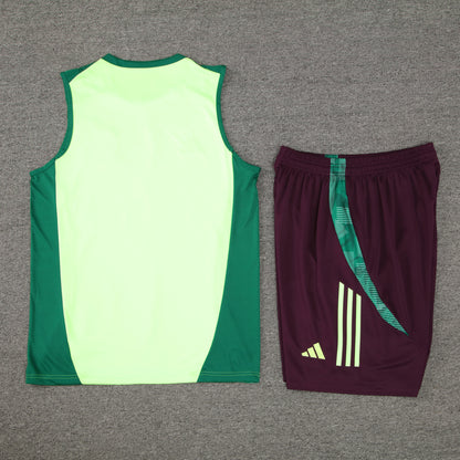 Mexico Vest Set-Green and Brown
