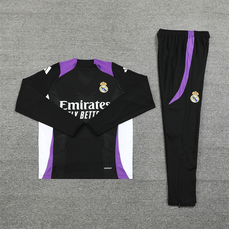 Real Madrid Tracksuit-Purple, White and Black