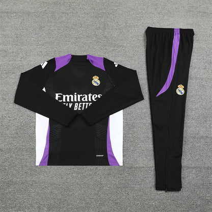 Real Madrid Tracksuit-Purple, White and Black