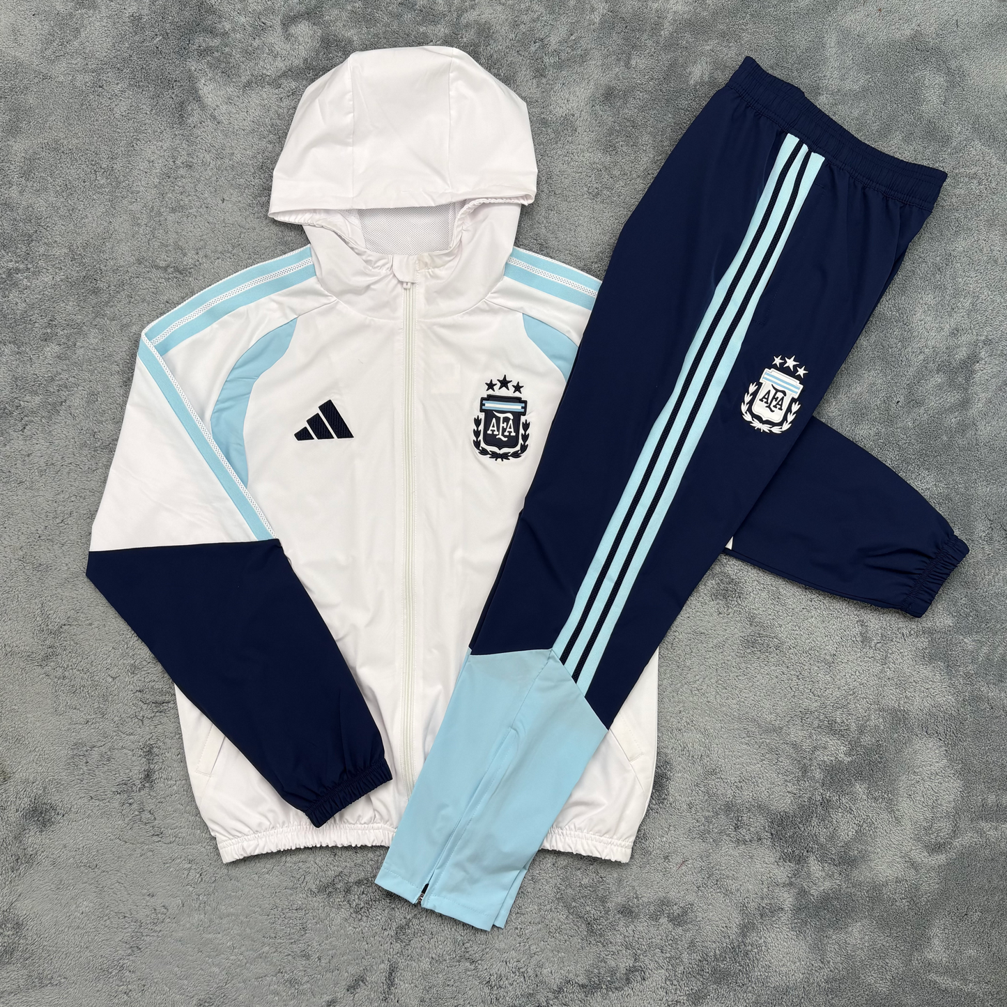Argentina Windbreaker Set - White