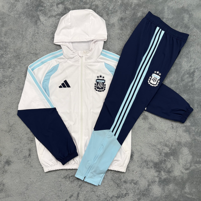 Argentina Windbreaker Set - White