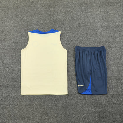 Inter Milan Vest Set-Cream and Dark Grey