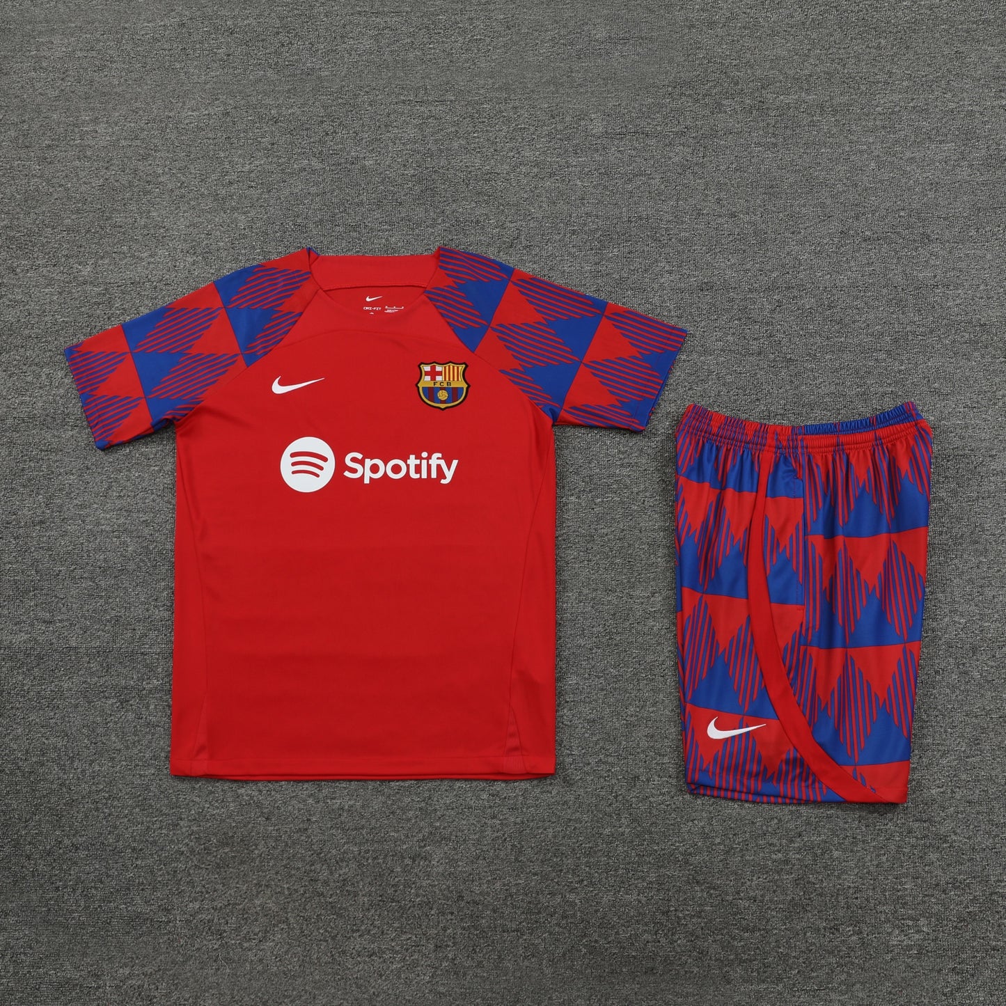 Barcelona Shorts Set-Red and Blue