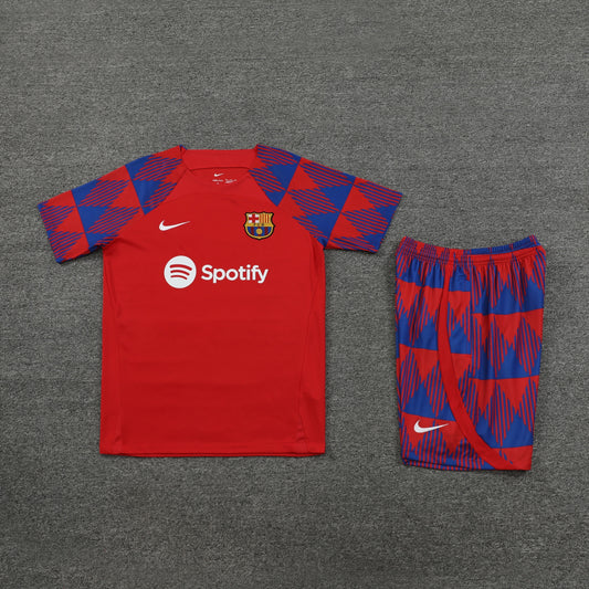 Barcelona Shorts Set-Red and Blue