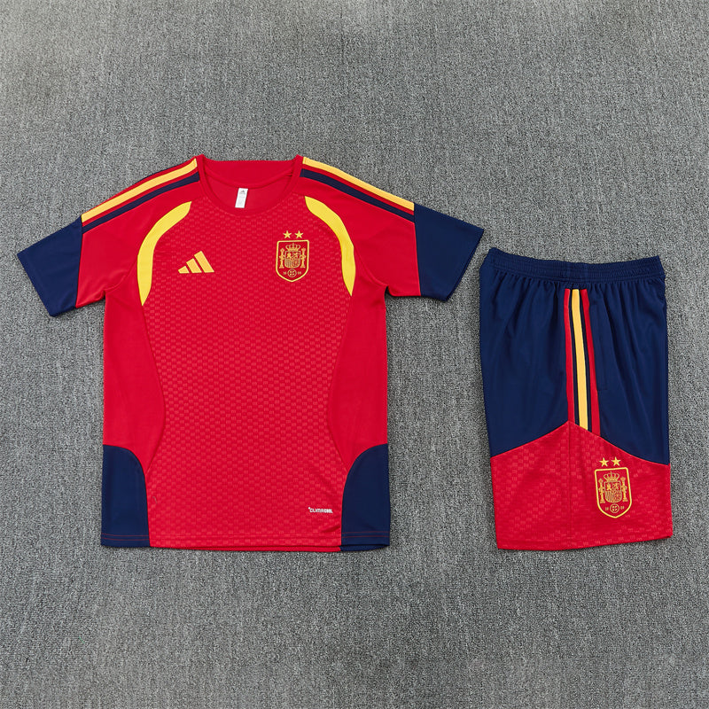 Spain Shorts Set-Red and Navy Blue