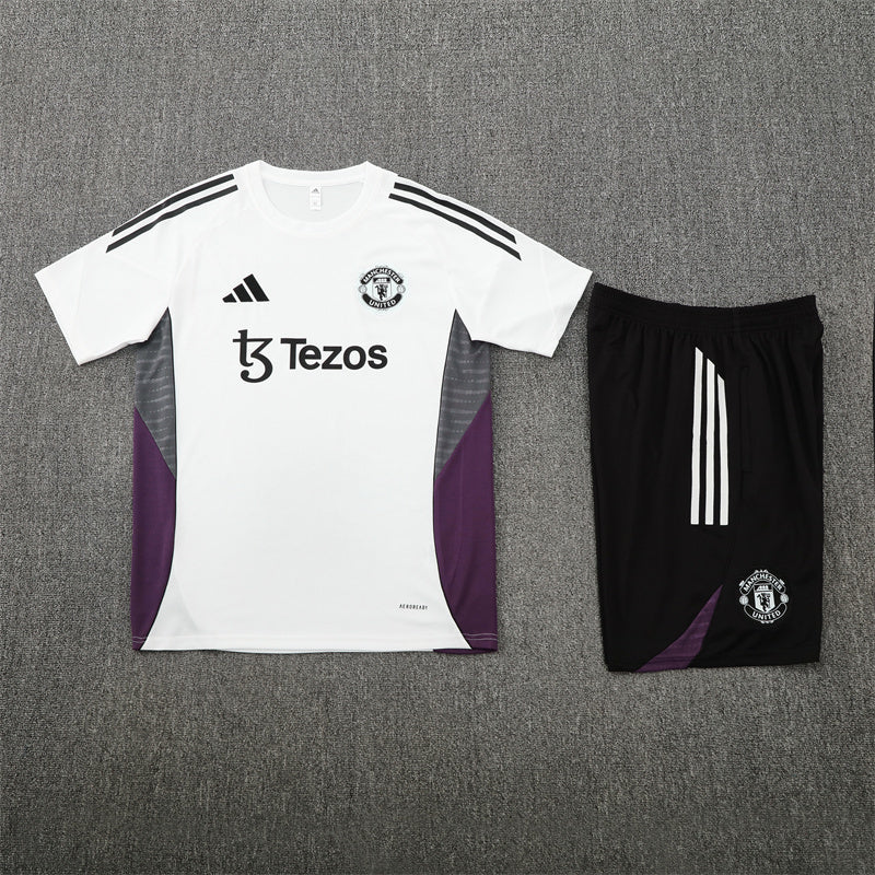 Manchester United Shorts Set-White and Black