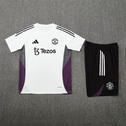 Manchester United Shorts Set-White and Black