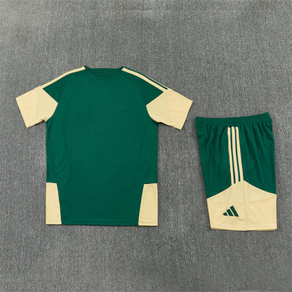 Real Madrid Shorts Set-Dark Green and Cream
