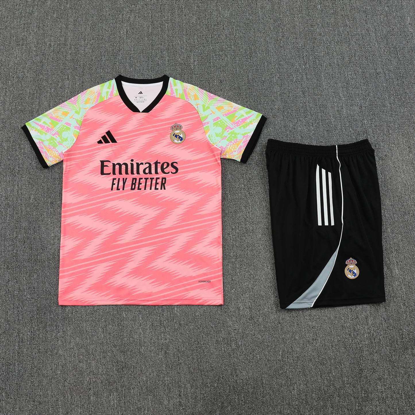 Real Madrid Shorts Set-Pink and Black