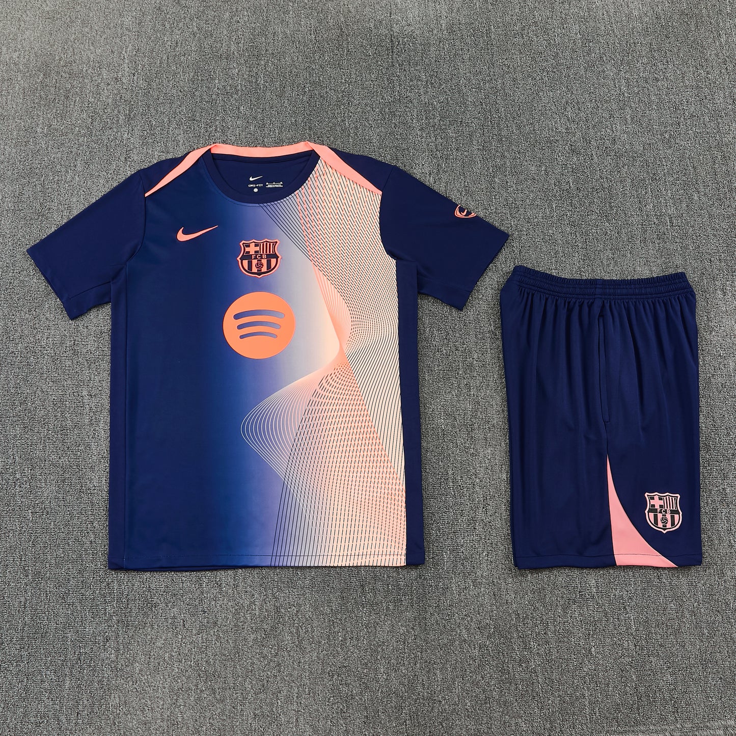 Barcelona Shorts Set-Blue and Cream