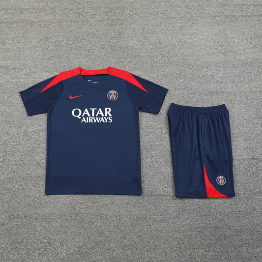 PSG Shorts Set-Navy Blue and Red