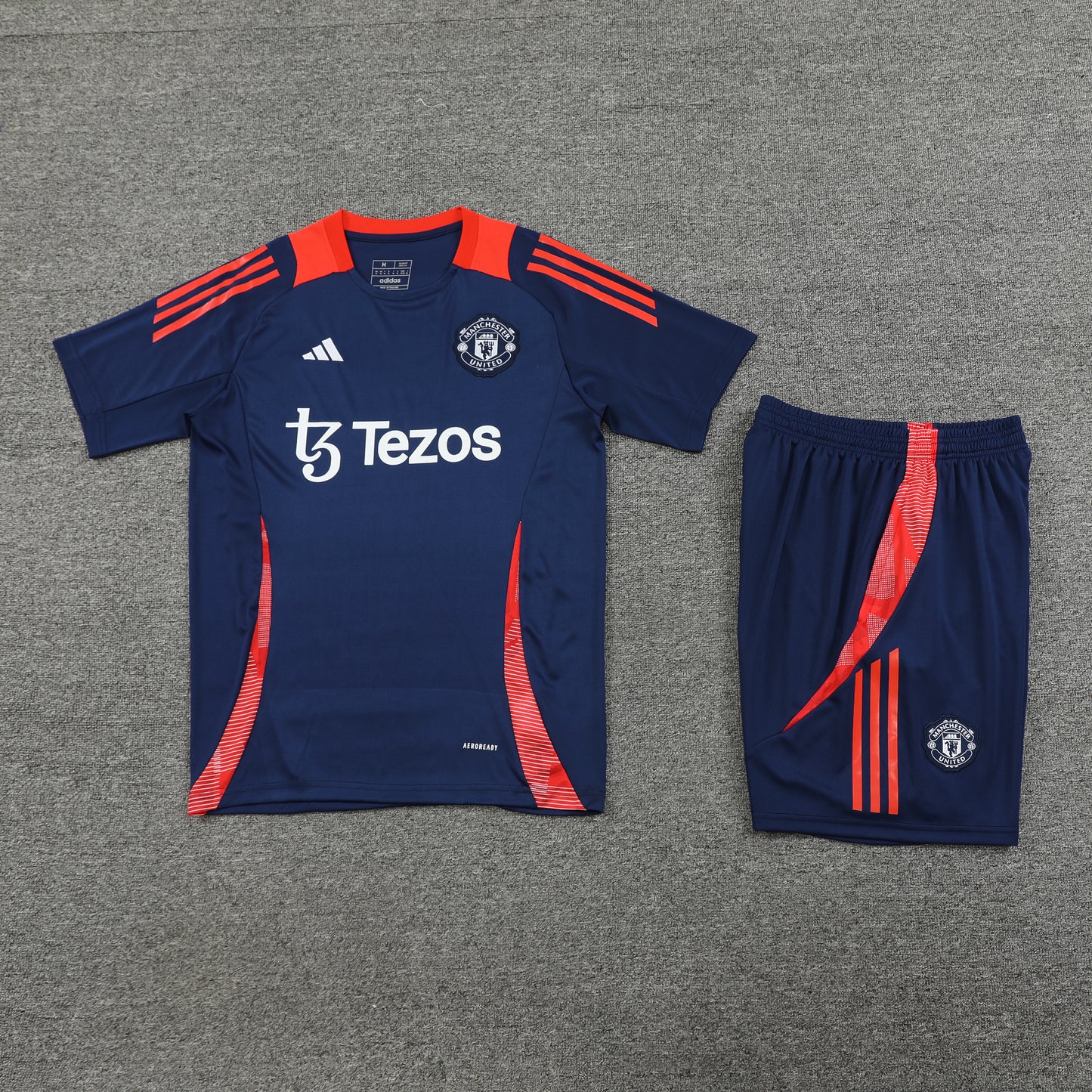 Manchester United Shorts Set-Navy Blue and Red