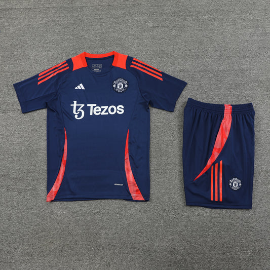 Manchester United Shorts Set-Navy Blue and Red