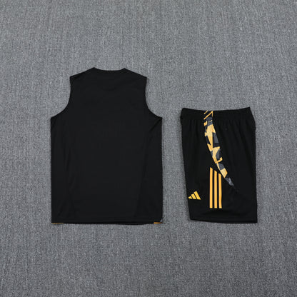 Real Madrid Vest Set-Black and Golden