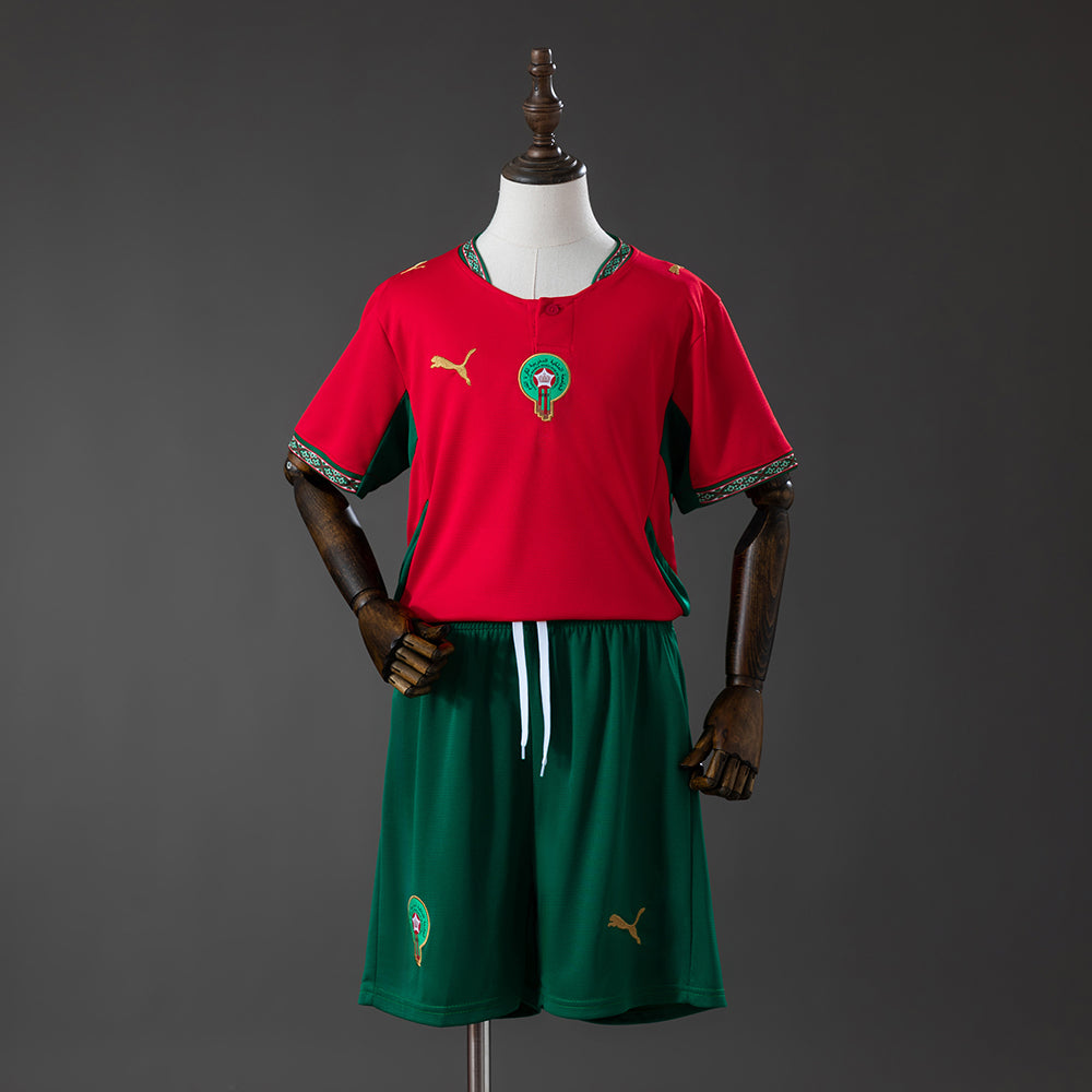 Morocco 2026 Home Kids Kit Jersey
