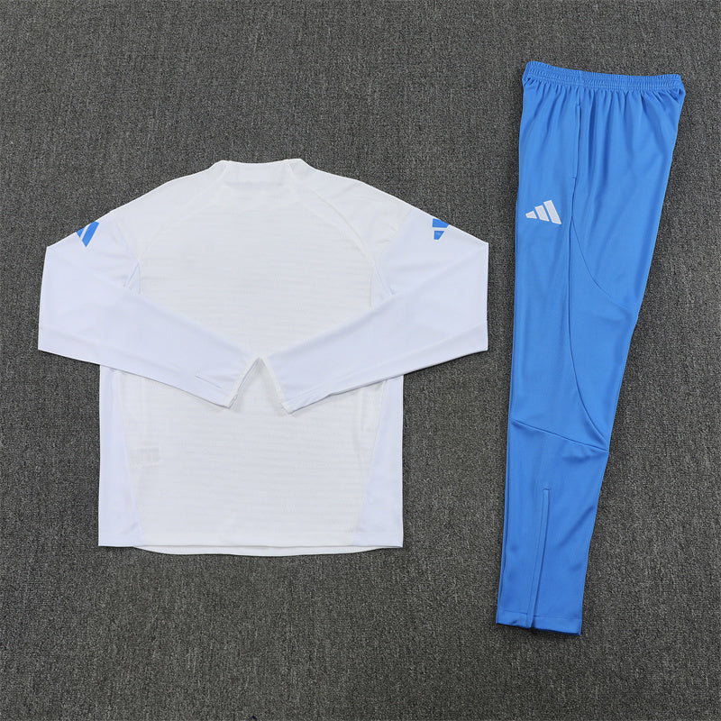 Real Madrid Tracksuit-White and Blue