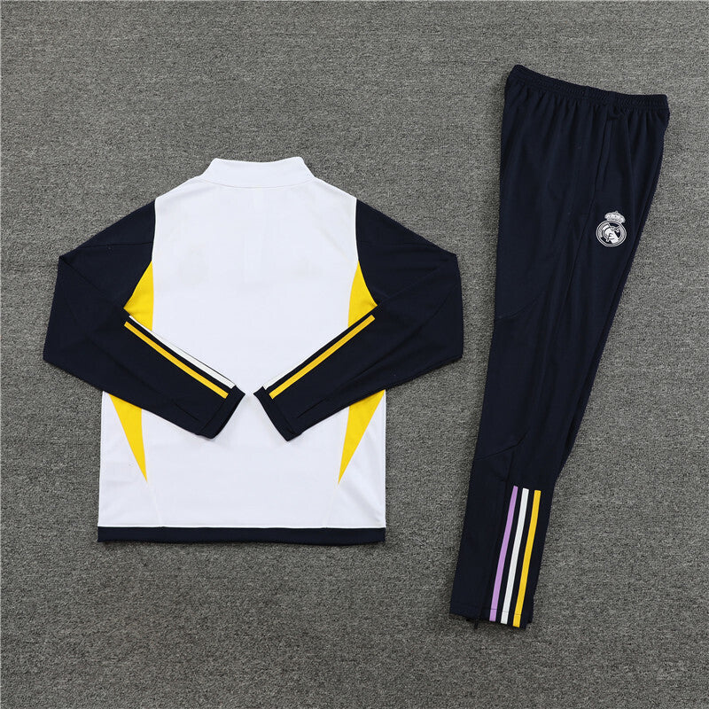 Real Madrid Tracksuit-White and Black