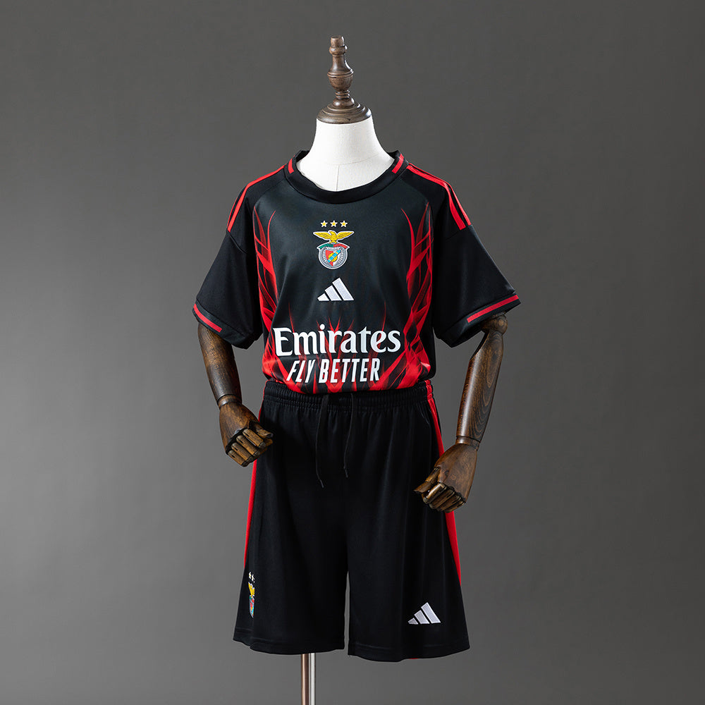 Benfica 25/26 Kids Kit Black Training Jersey
