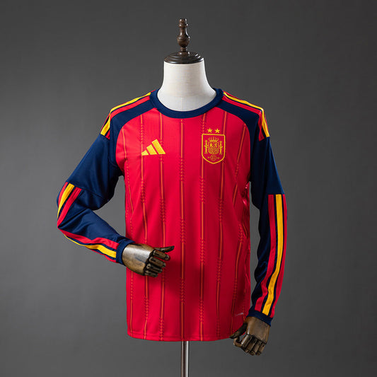 Spain 2026 Home 2-Star Champion Edition Long Sleeve