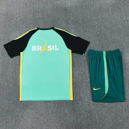 Brazil Shorts Set- Green and Dark Green