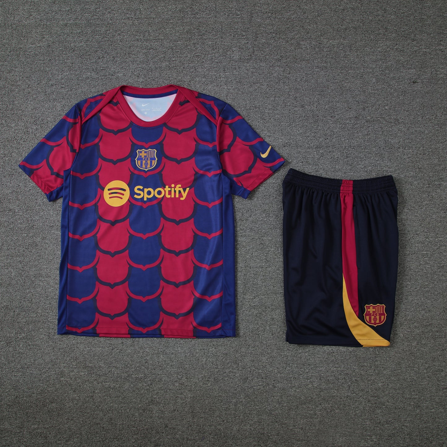Barcelona Shorts Set-Red, Blue and Black