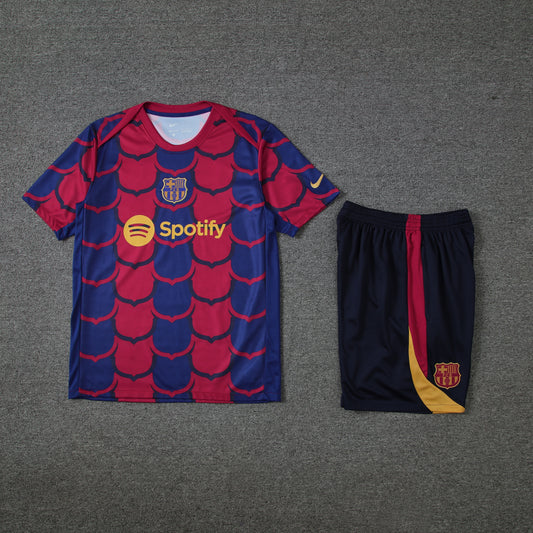 Barcelona Shorts Set-Red, Blue and Black