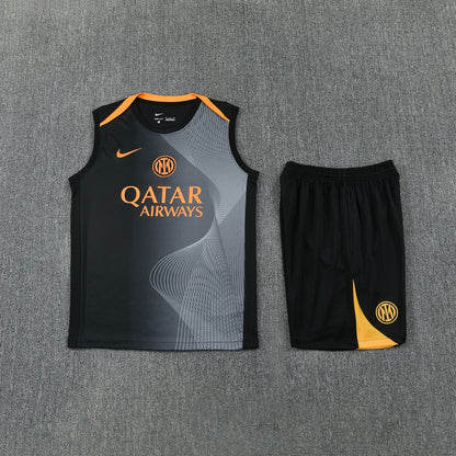 Inter Milan Vest Set-Grey and Black