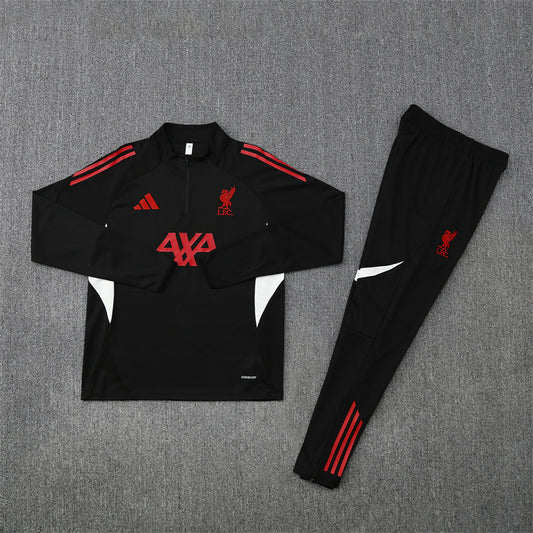 Liverpool Tracksuit-Black and Red