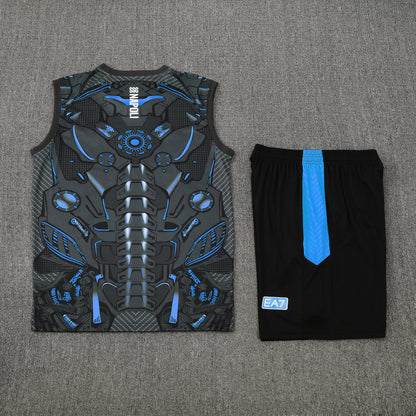 Napoli Vest Set-Dar Grey and Black
