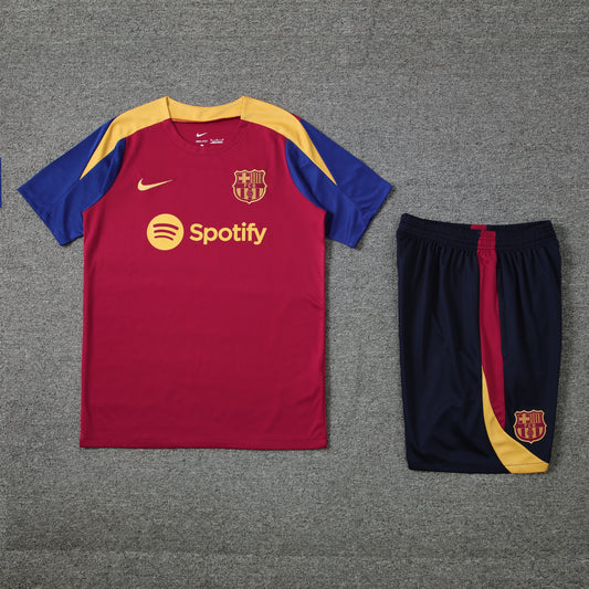 Barcelona Shorts Set-Red and Black