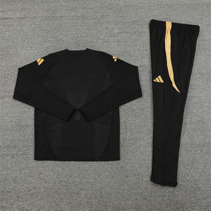 Real Madrid Tracksuit-Black and Golden