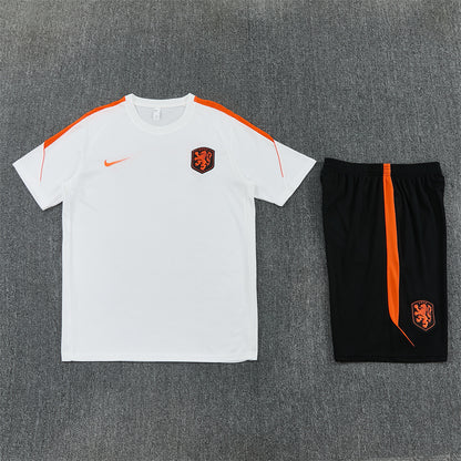 Netherlands Shorts Set-White and Black