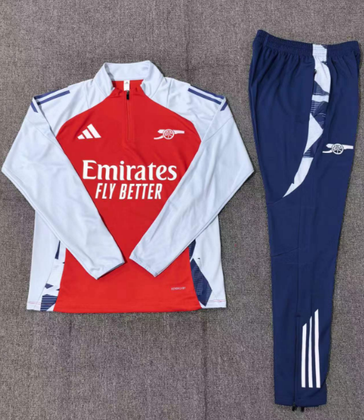 Arsenal Tracksuit-Red, White and Navy Blue