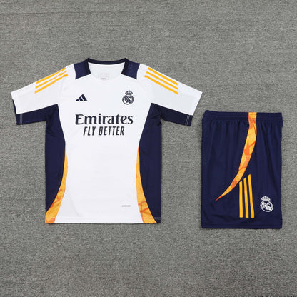 Real Madrid Shorts Set -White, Orange and Navy Blue