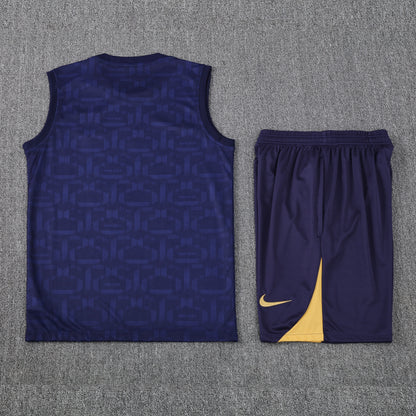 Barcelona Vest Set-Navy Blue