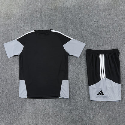 Spain Shorts Set-Black and Grey