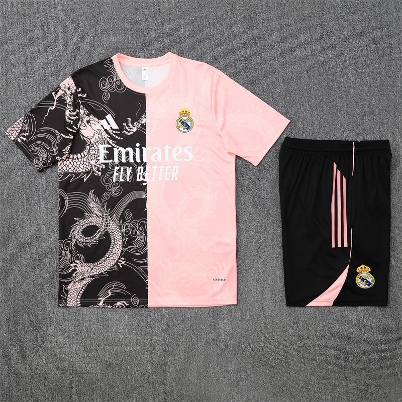 Real Madrid Shorts Set-Black and Pink