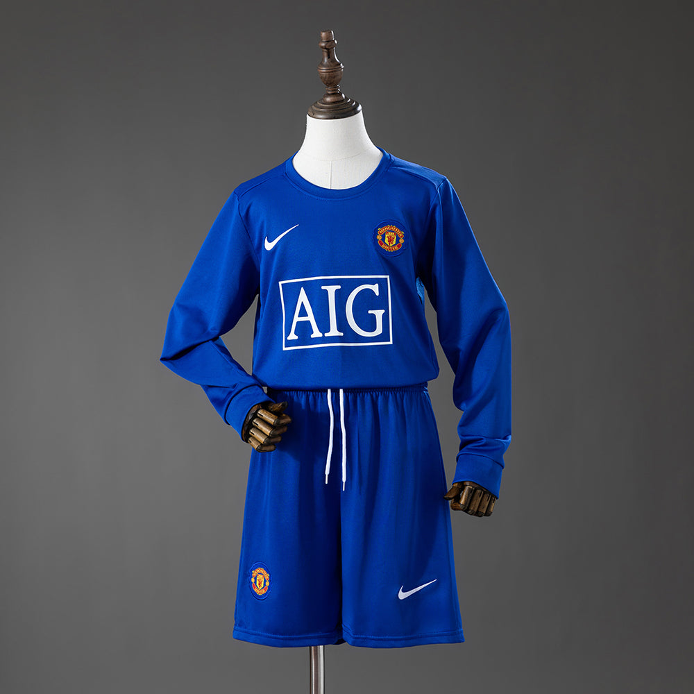 M-U 08/09 Third Away Retro Long-Sleeve Kids Kit