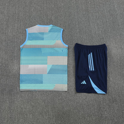 Real Madrid Vest Set-Blue, Grey and Navy Blue