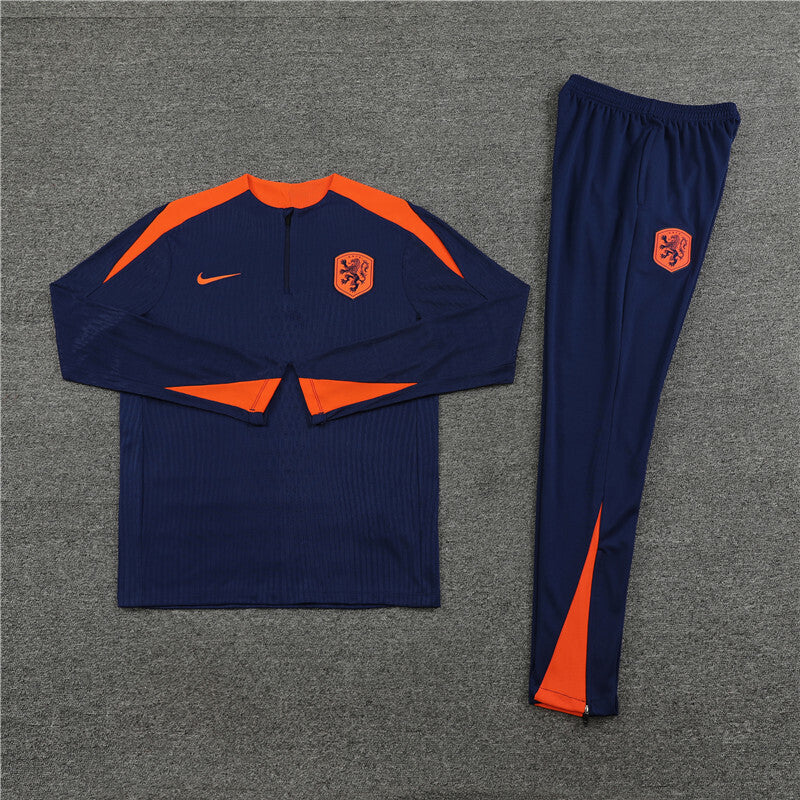 Netherlands Tracksuit-Navy Blue and Orange